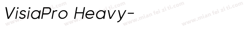 VisiaPro Heavy字体转换